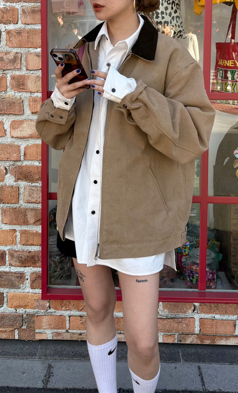 バイカラールーズブルゾン